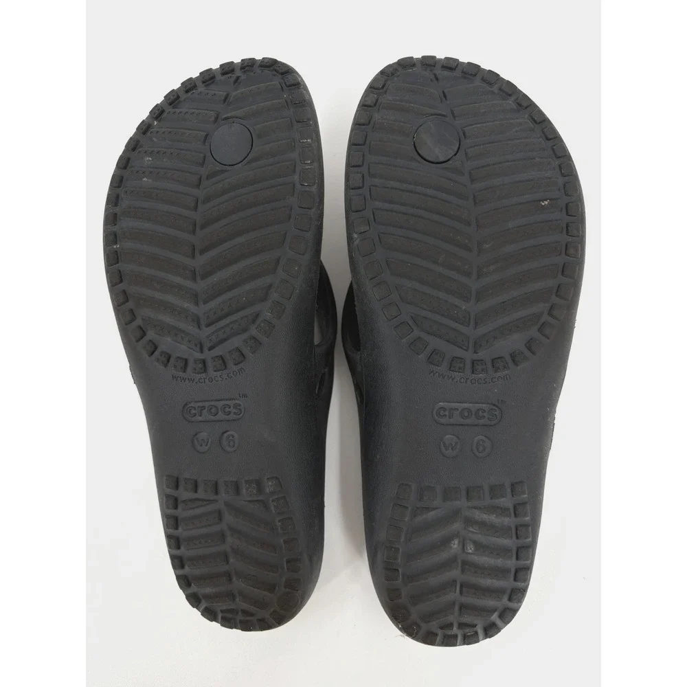 Crocs Kadee II Graphic Women's Flip Flop Sandals Black Floral Size 6